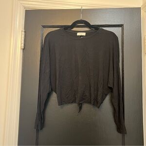 Aritzia Babaton Black Open Back Top